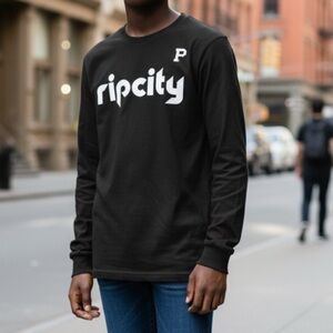 Portland Gear Long Sleeve Rip City Tshirt Mens Medium Portland Trailblazers